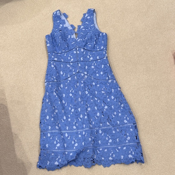 Vineyard Vines blue lace eyelet sleeveless cocktail dress - Picture 2 of 7